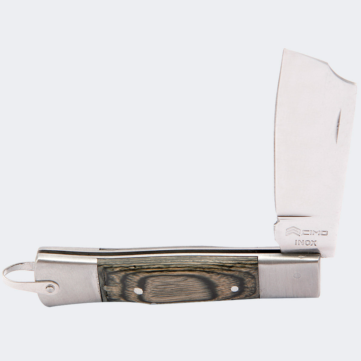 Canivete Cimo Inox Cabo Inox E Cimowood Cinza Com Bainha - 320/7 I CW C/B