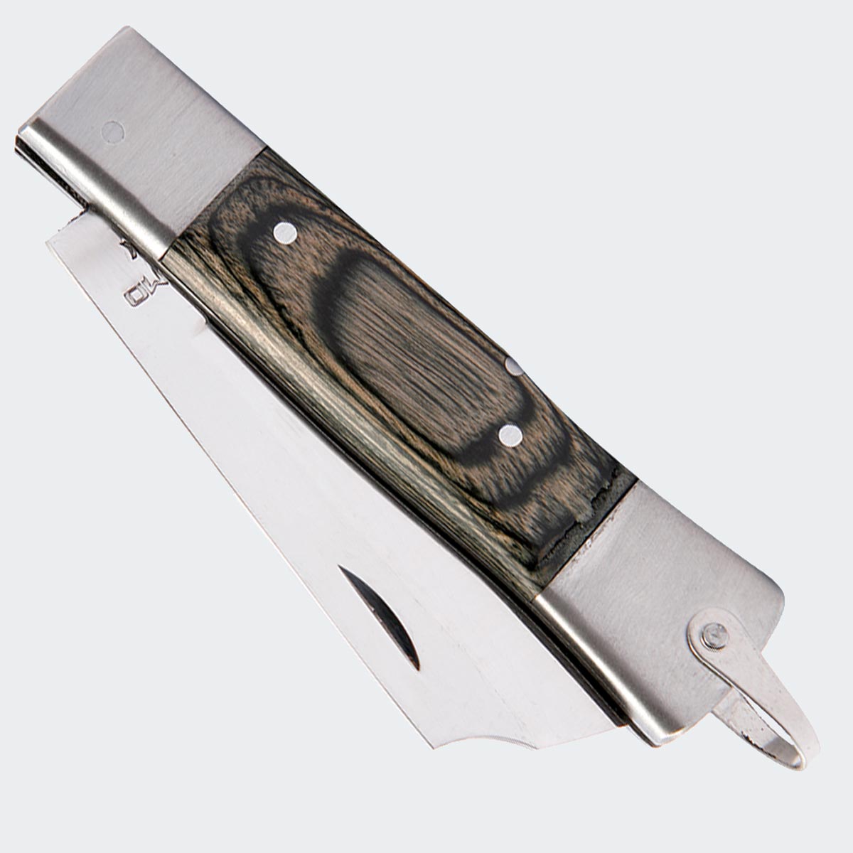Canivete Cimo Inox Cabo Inox E Cimowood Cinza Com Bainha - 320/7 I CW C/B
