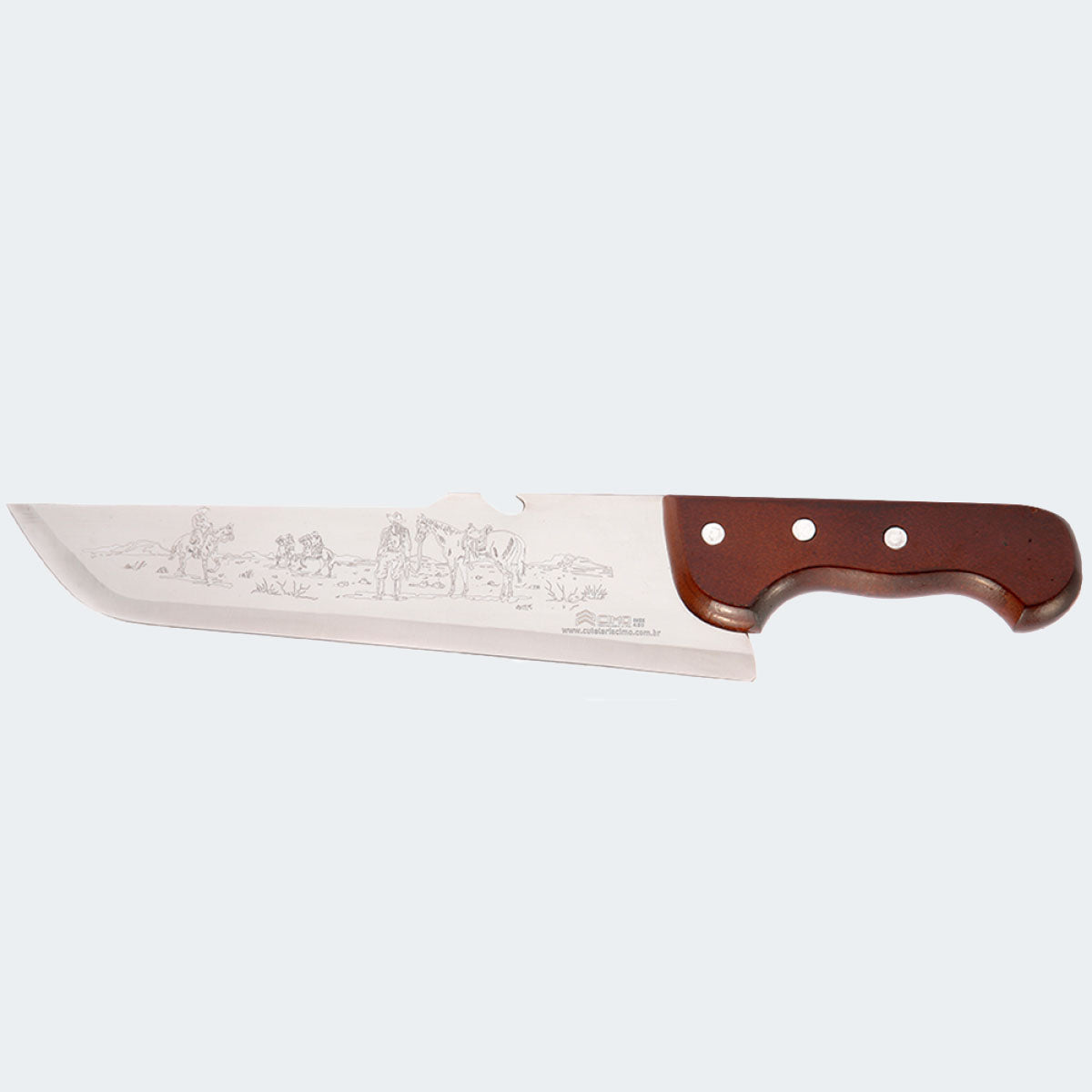 Faca Cimo Inox Cabo Madeira Com Bainha - 660/P C/B