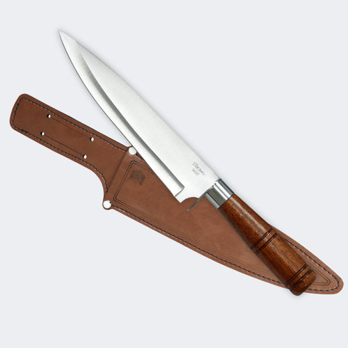 Faca Cimo Inox Cabo Madeira Com Bainha - 2350/9 C/B