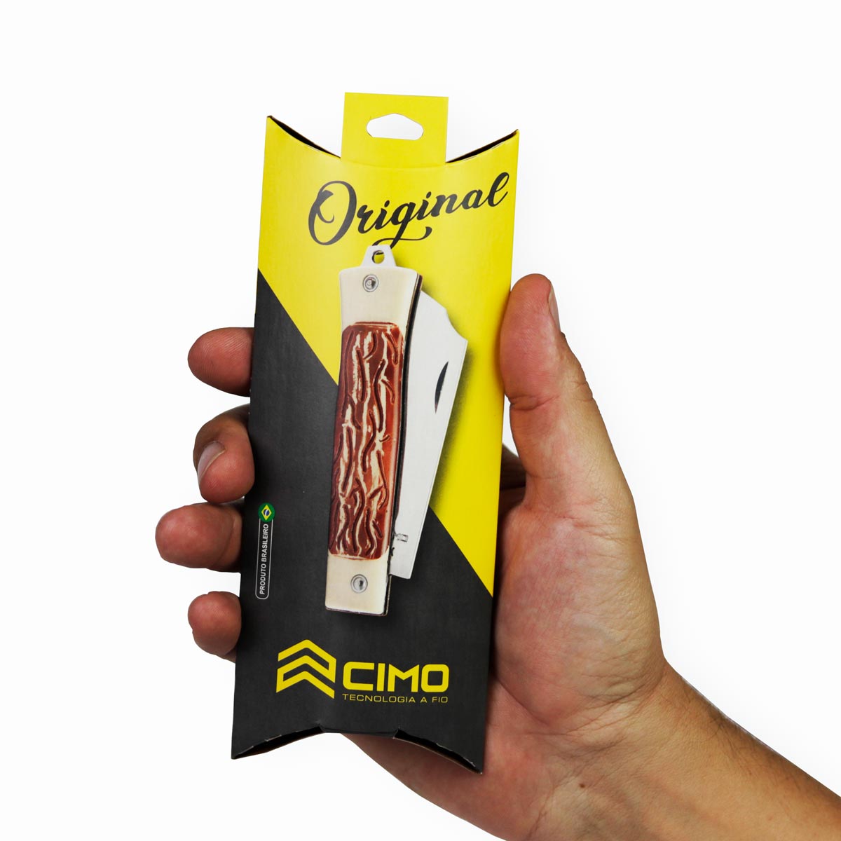 Canivete Cimo Inox Cabo Acetato - 55/3 INOX