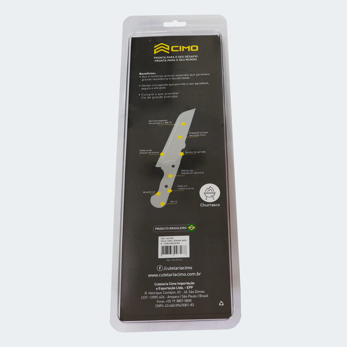Faca Cimo Inox Cabo Madeira – 660/PQ