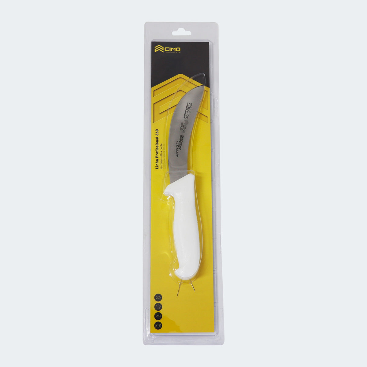 Faca Cimo Inox Cabo Anti-Bac. Tira Couro – 660/TC