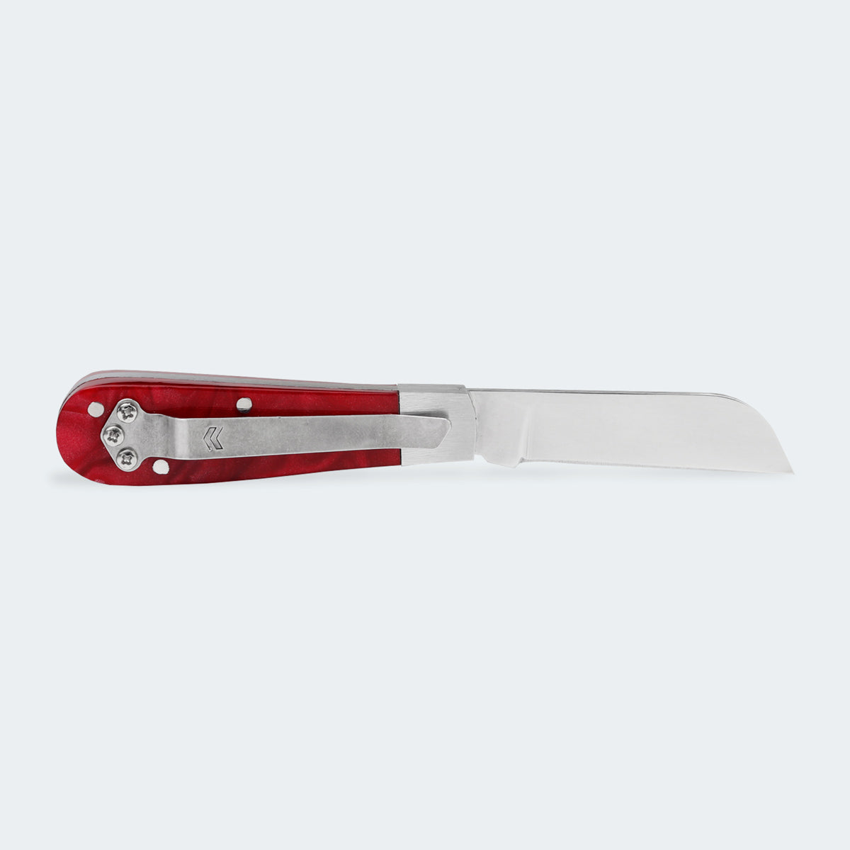 Canivete Cimo Inox Cabo Acrílico Vermelho Com Clip - 20/3 CLIP