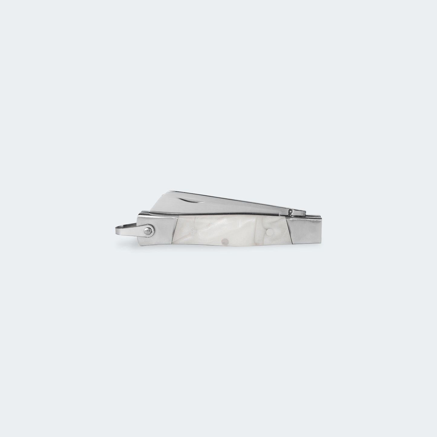 Canivete Cimo Inox Cabo Inox E Acrílico Branco - 330/5 I ACR