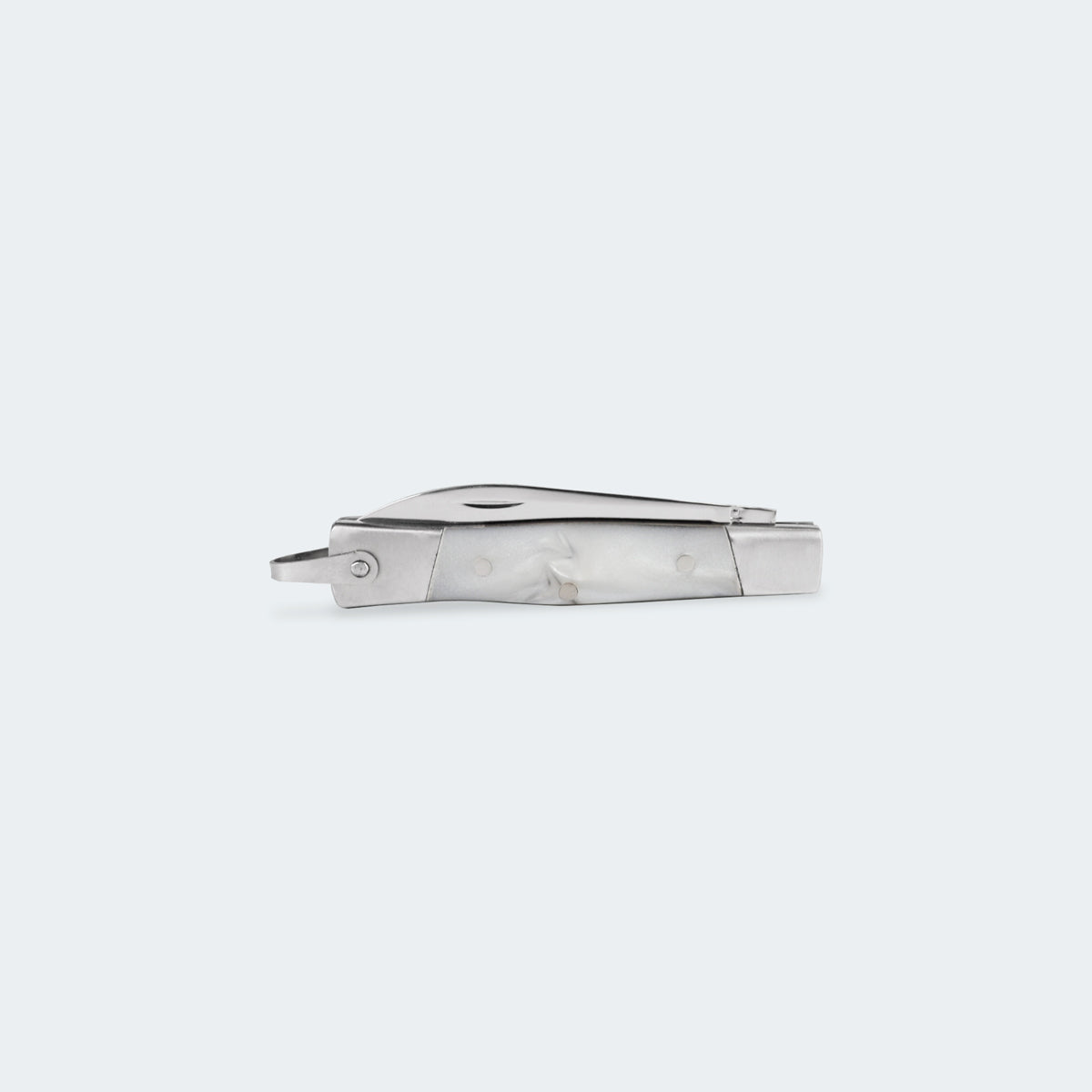 Canivete Cimo Inox Cabo Inox E Acrílico Branco - 330/6 I ACR
