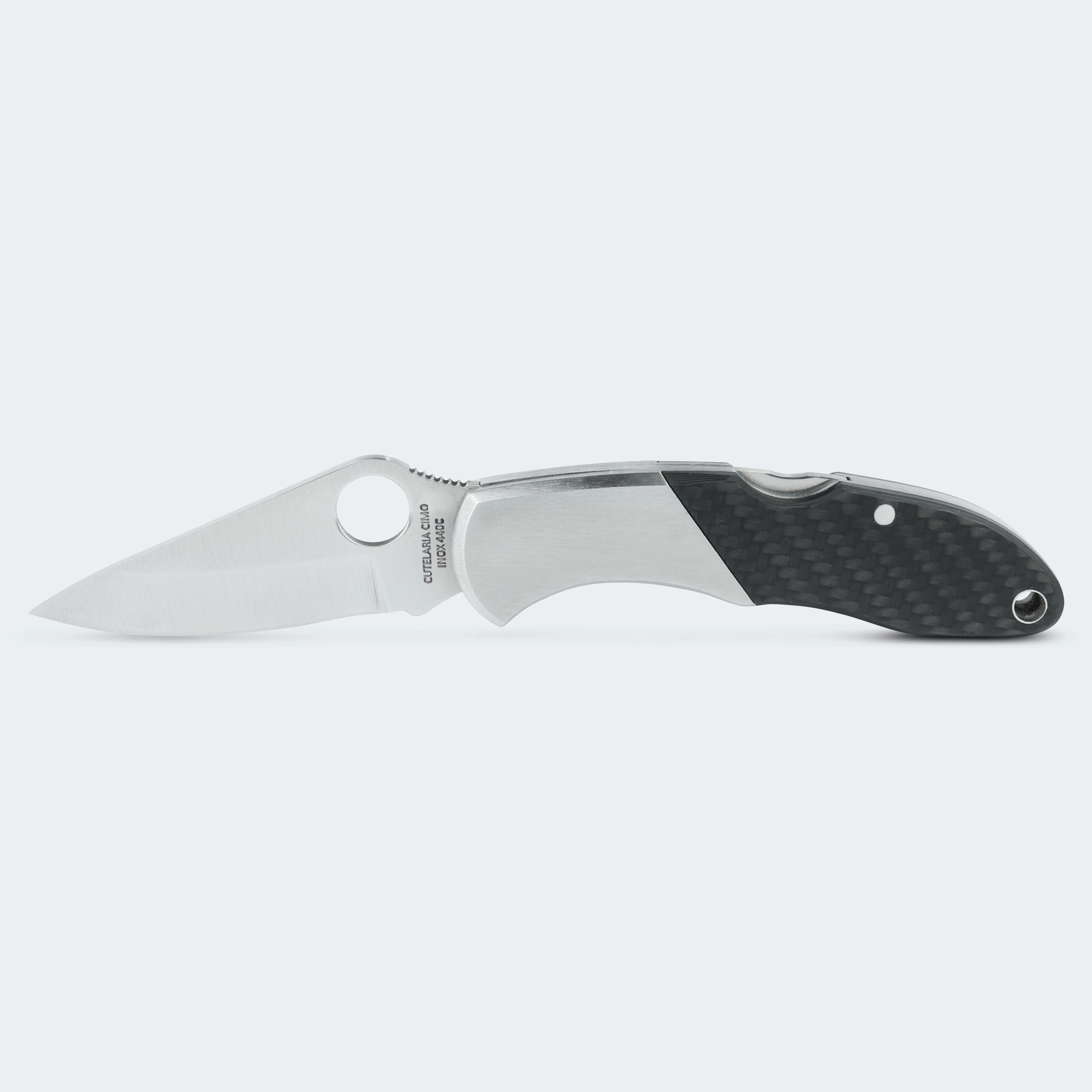 Canivete Heeler 3 Inox Cabo Fibra de Carbono com Clip – Cimo