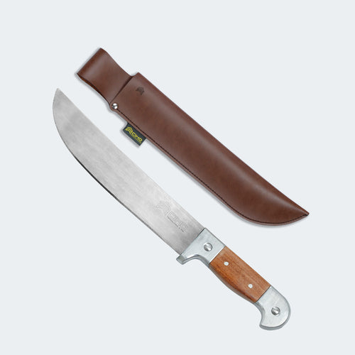 Facão Cimo 10” Cabo Alumínio E Madeira Com Bainha - 1070/10 C/B