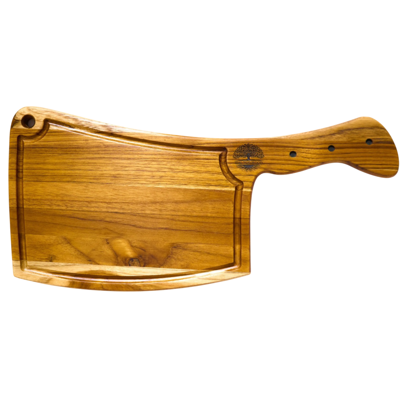 tábua de churrasco em madeira teca