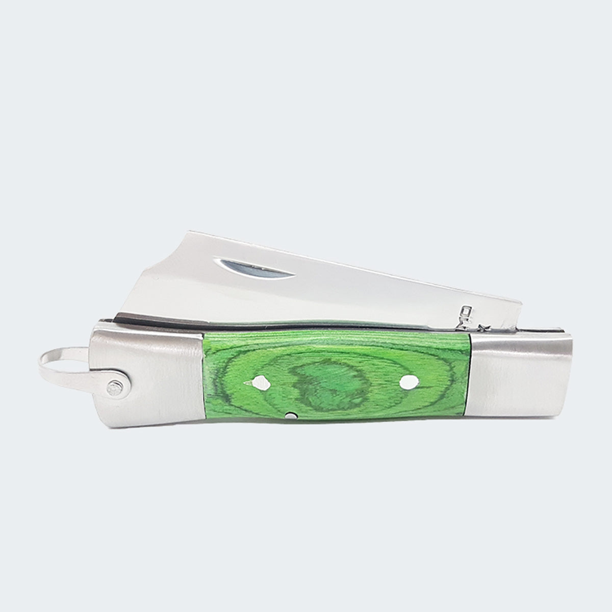 Canivete Cimo Inox Cabo Inox E Cimowood Verde Com Bainha - 320/7 I CW C/B