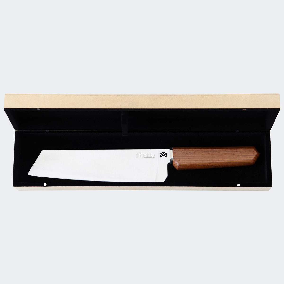＊セントポーリア＊KF-My  Tsumok＊KFマイ ホーム ツモック Faca Cimo Oiti Santoku 8'' Lâmina Inox Cabo Madeira