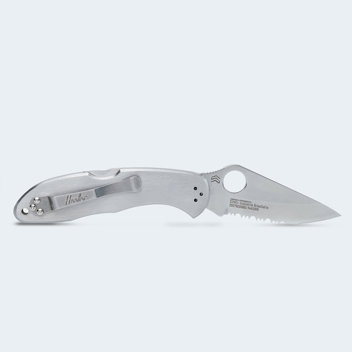 Canivete Cimo Heeler 8 Roping Inox Cabo Inox Com Clip - 9440/8R