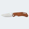 Canivete Cimo Brown Horse Inox Cabo Madeira Com Clip - BH85