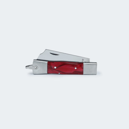 Canivete Cimo Inox Cabo Inox E Acrílico Vermelho - 320/7 I VM
