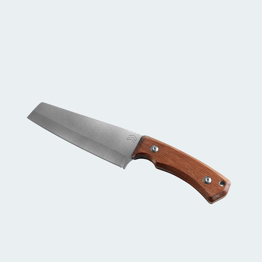 Faca Cimo Braba V Inox Cabo Madeira Com Bainha - BR589-MAD