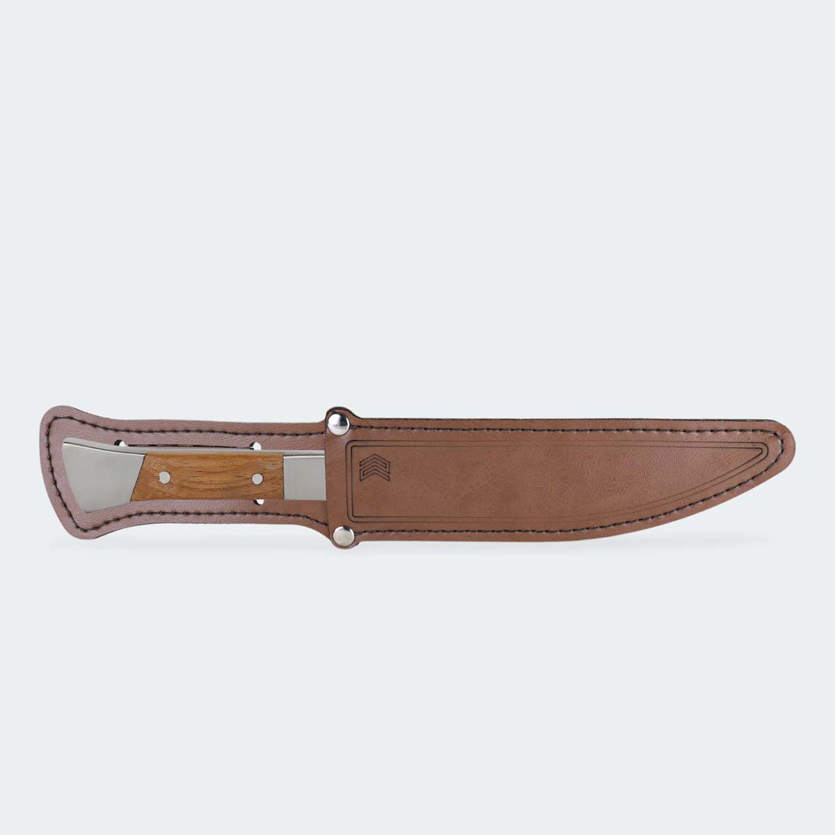 Faca Cimo Inox Cabo Inox E Madeira Com Bainha - 2450/6 C/B