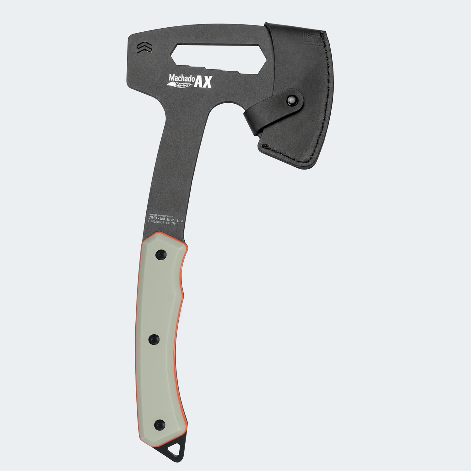 Machado Ax Carbono Preto Cabo Rigiflex Coyote Com Bainha