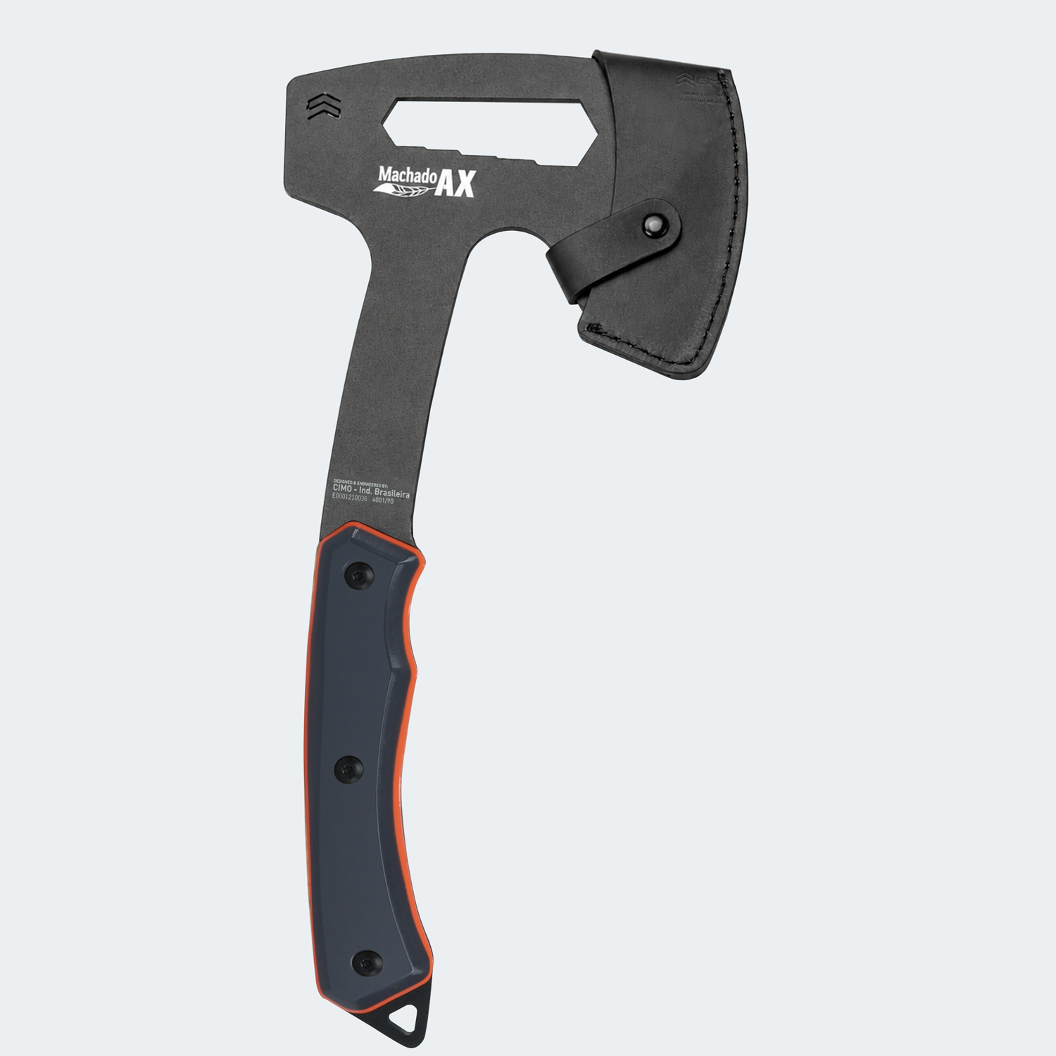 Machado Ax Carbono Preto Cabo Rigiflex Cyber Com Bainha