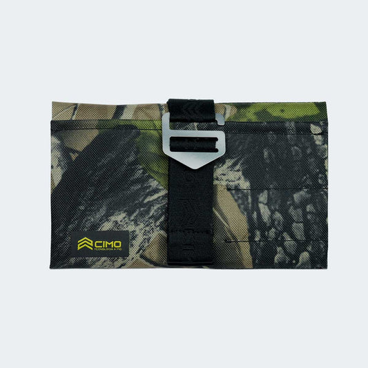 Conjunto Cimo Travel com Faca Cleaver, Garfo, Tábua de Corte e Bag de Transporte Camuflada - IC282