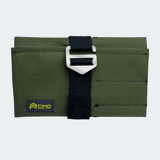 Conjunto Cimo Travel com Faca Cleaver, Garfo, Tábua de Corte e Bag de Transporte Verde - IC282V