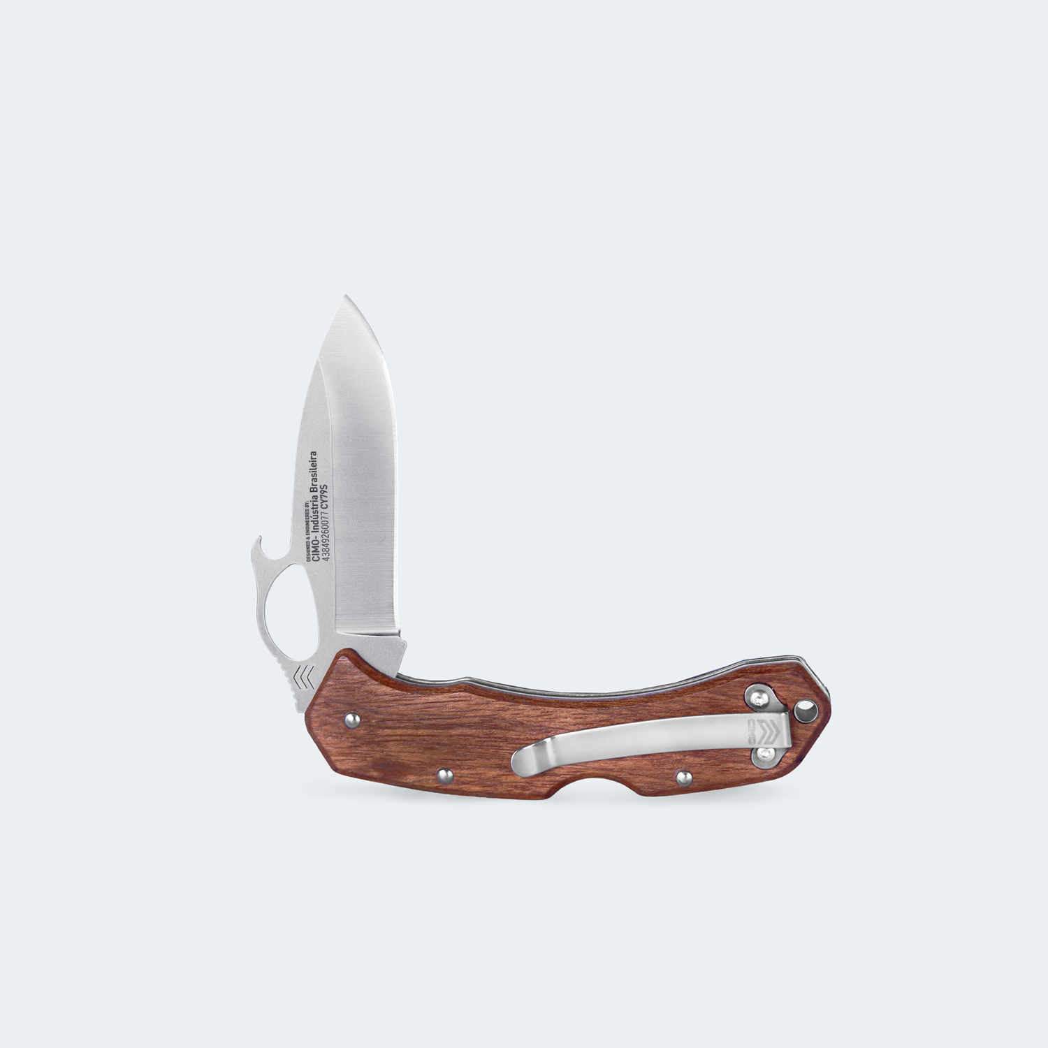 Canivete Cody Hunter Saque Rápido Madeira com Clip - CY79S-MAD