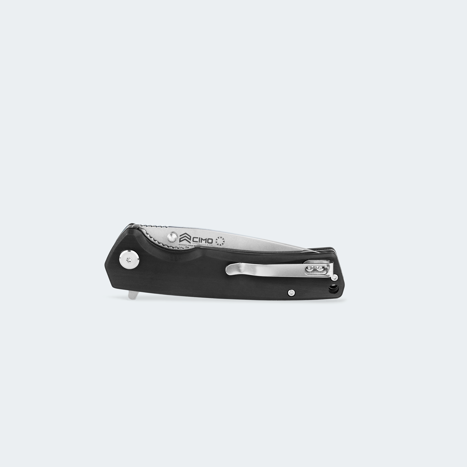 Canivete Cimo Verzon Drop Inox Cabo Fibra de Carbono com Rolamento Cavallini - VZ85-FCzC