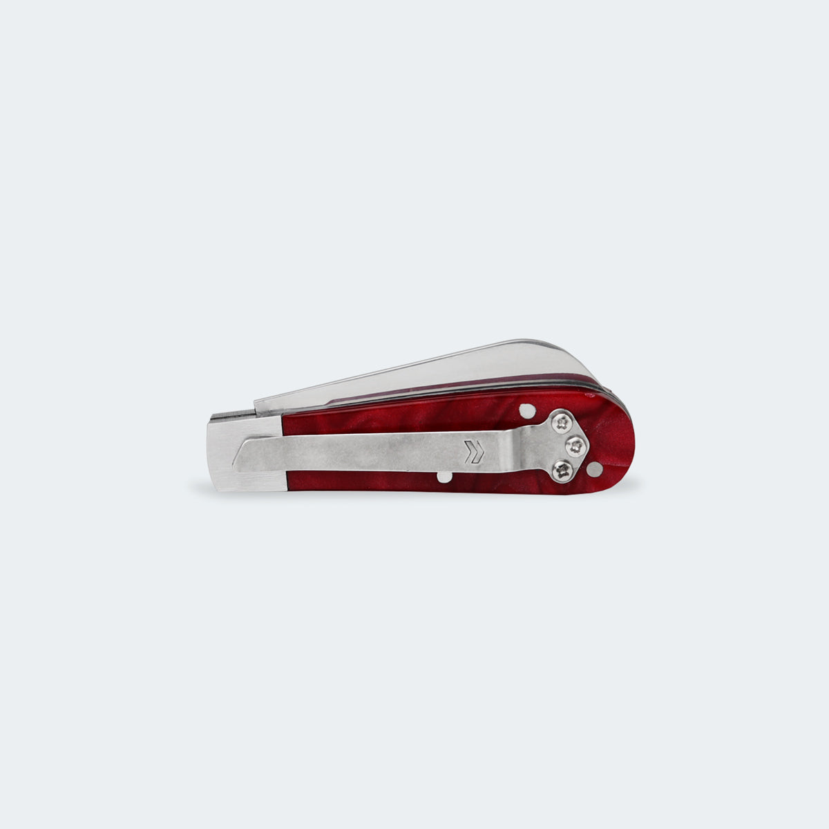 Canivete Cimo Inox Cabo Acrílico Vermelho Com Clip - 20/3 VM CLIP
