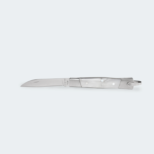 Canivete Cimo Inox Cabo Inox E Acrílico Branco - 330/6 I ACR