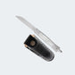 Canivete Cimo Inox Cabo Inox E Acrílico Branco Com Bainha - 330/6 I A C/B