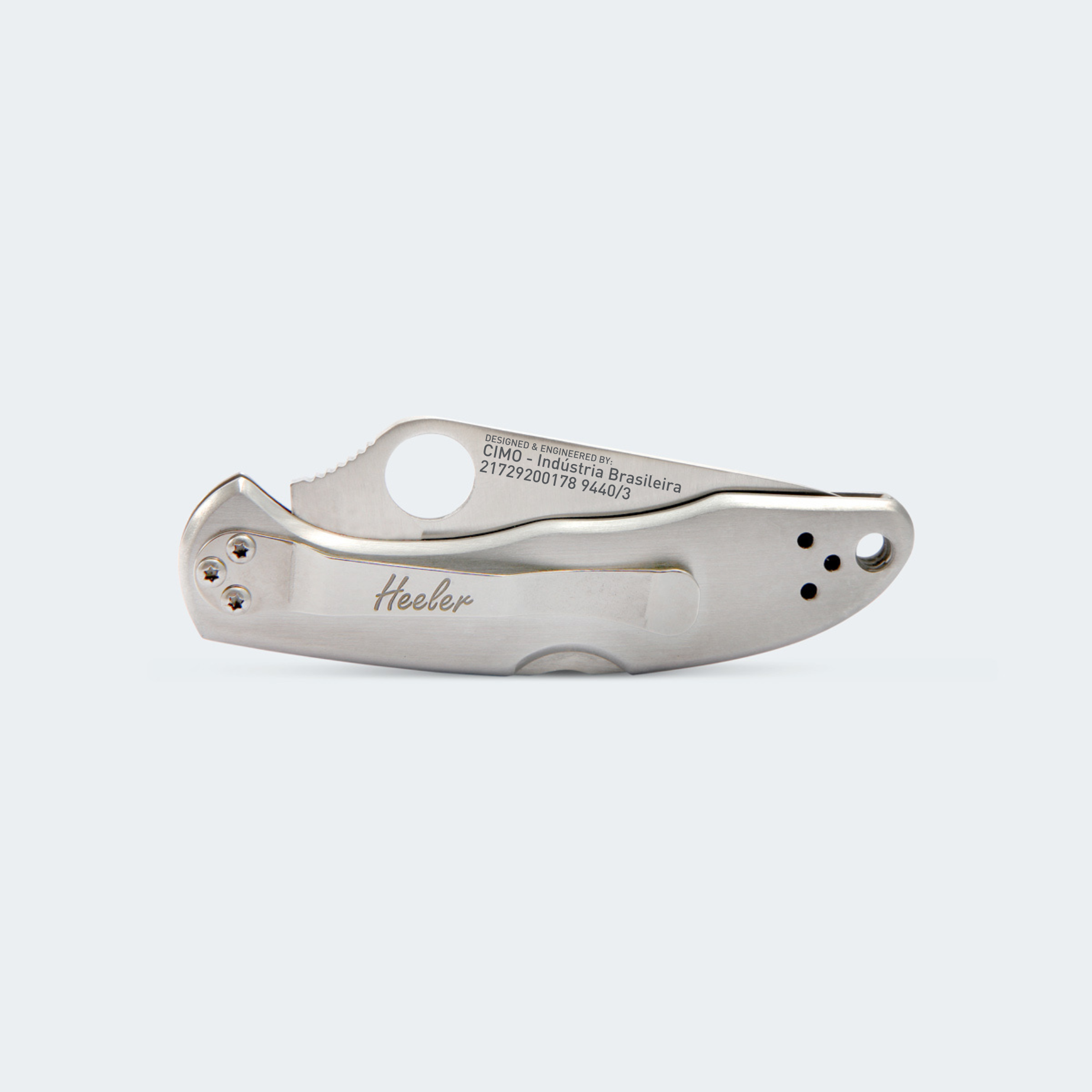 Canivete CIMO Heeler 3 Inox Cabo Inox Com Clip | CIMO – Cimo