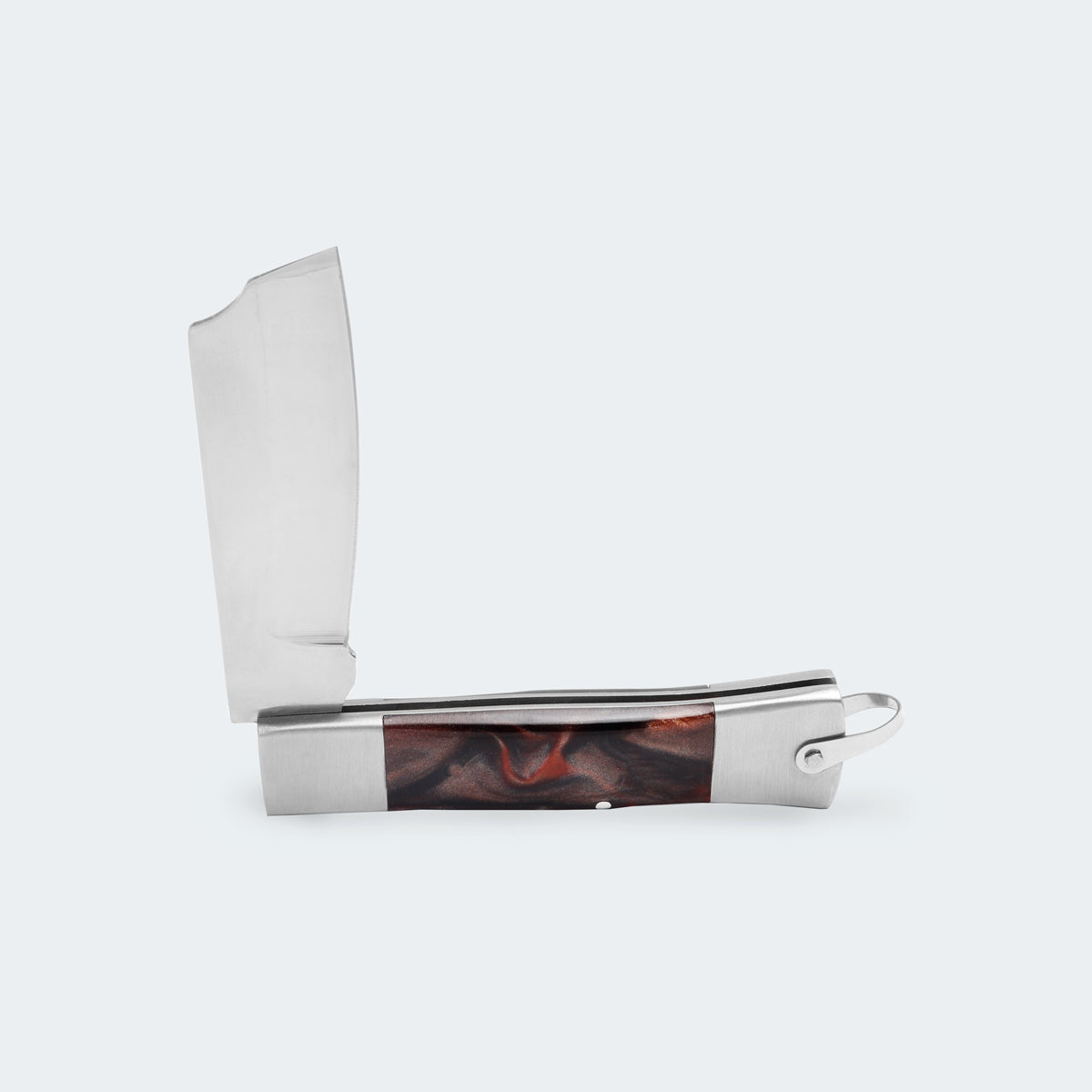 Canivete Cimo Inox Cabo Inox E Acrílico Marrom - 320/7 I MR