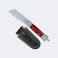 Canivete Cimo Inox Cabo Inox E  Acrílico Vermelho Com Bainha - 320/7 I A C/B