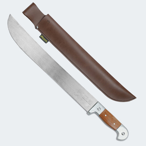 Facão Cimo 18” Cabo Alumínio E Madeira Com Bainha - 1070/18 C/B