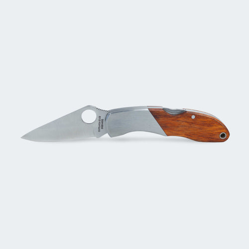 Canivete Cimo Heeler 3 Inox Full Flat Cabo Madeira Com Clip - 9440/3-MAD FF