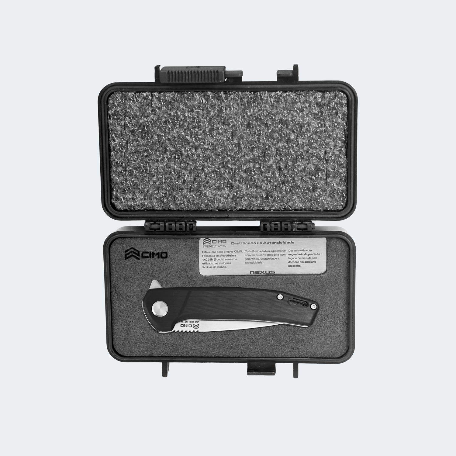 Canivete Cimo Nexus Fibra de Carbono e Aço Sueco C/ Rolamento - NKS82-