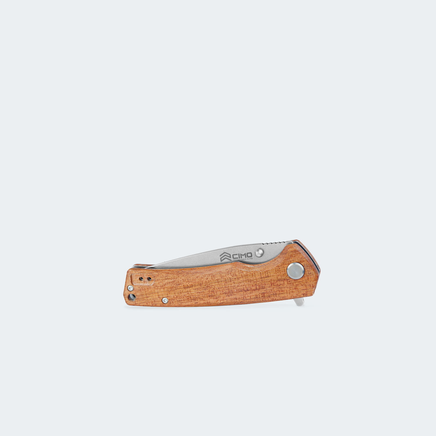 Canivete Cimo Verzon Tanto Inox Cabo Madeira com Rolamento - VZ85T-MAD
