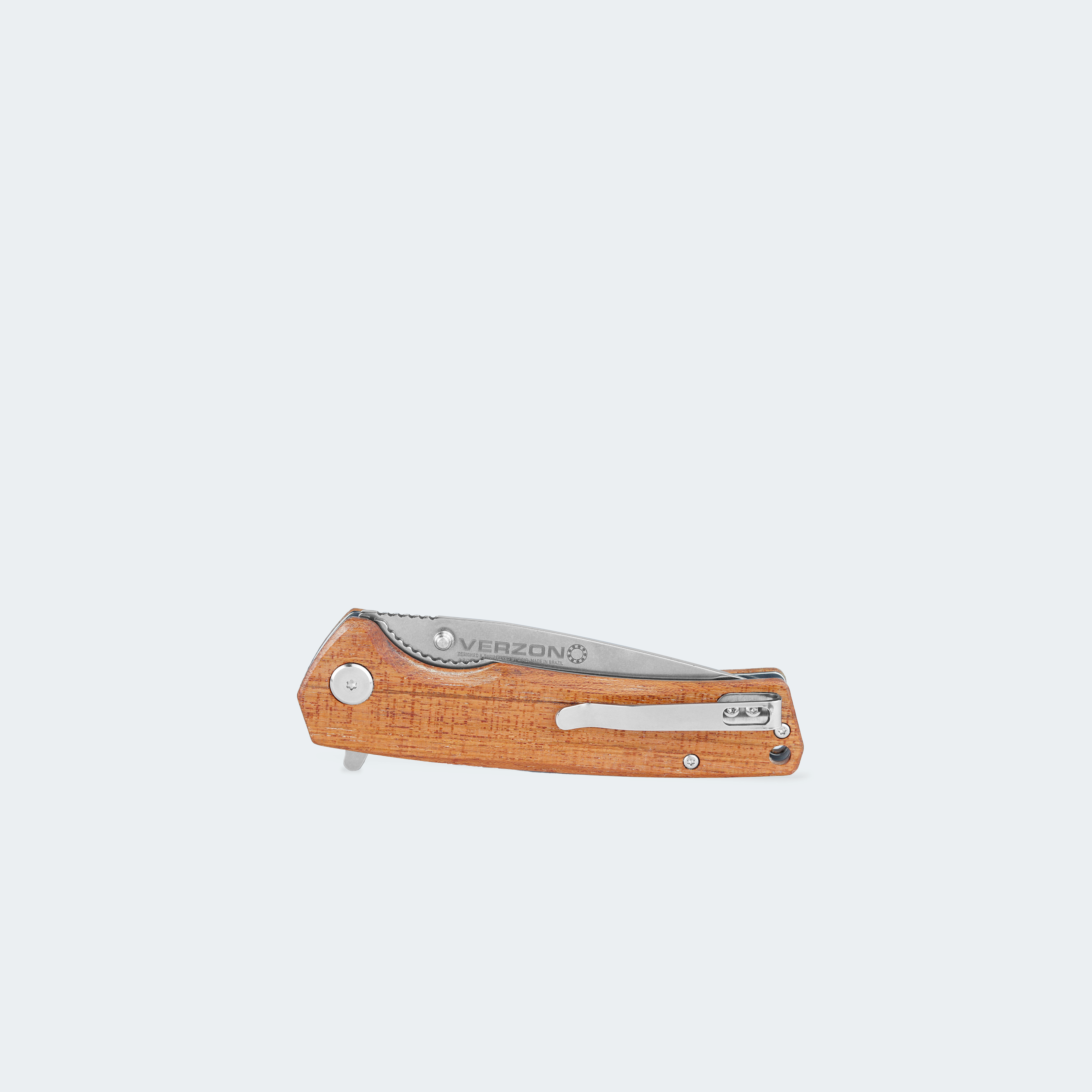 Canivete Cimo Verzon Tanto Inox Cabo Madeira com Rolamento - VZ85T-MAD