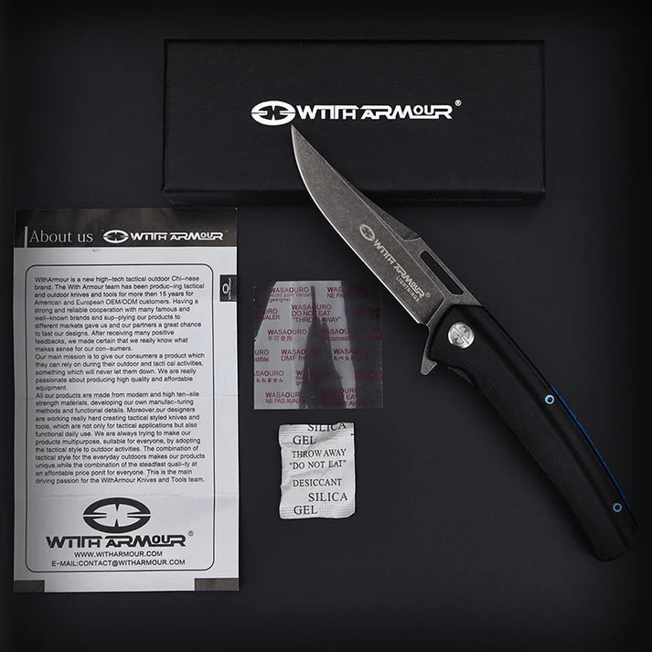 Canivete EDC Dro WithArmour – Aço D2, Cabo G10 | Uso Diário Confiável