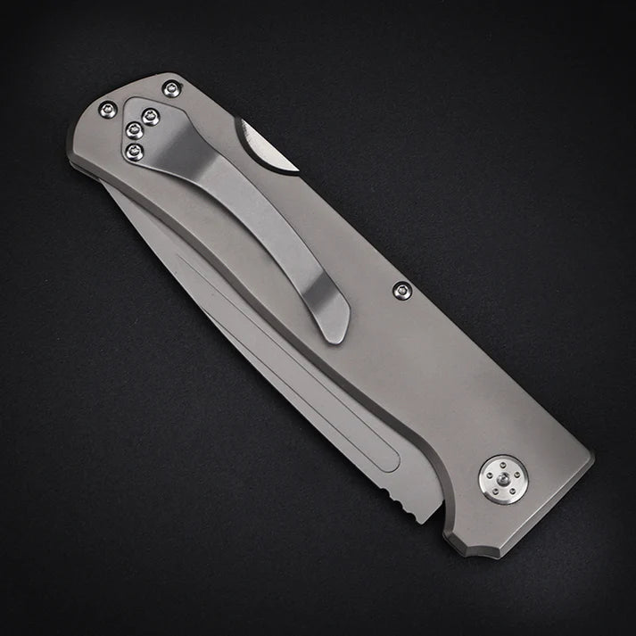 Canivete EDC Stone’s With Armour – Aço D2, Trava Back Lock, Cabo Titânio | Premium e Durável