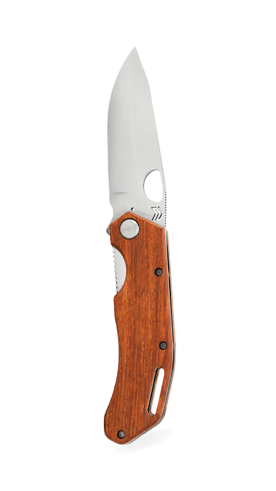 Canivete Cimo Brown Horse Inox Cabo Madeira Com Clip - BH85