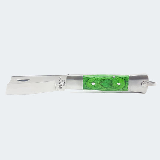 Canivete Cimo Inox Cabo Inox E Cimowood Verde Com Bainha - 320/7 I CW C/B