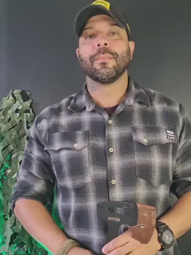 Machado Cimo Ax Carbono 90mm Preto Cabo Madeira Com Bainha - 4001/90 MAD-PT