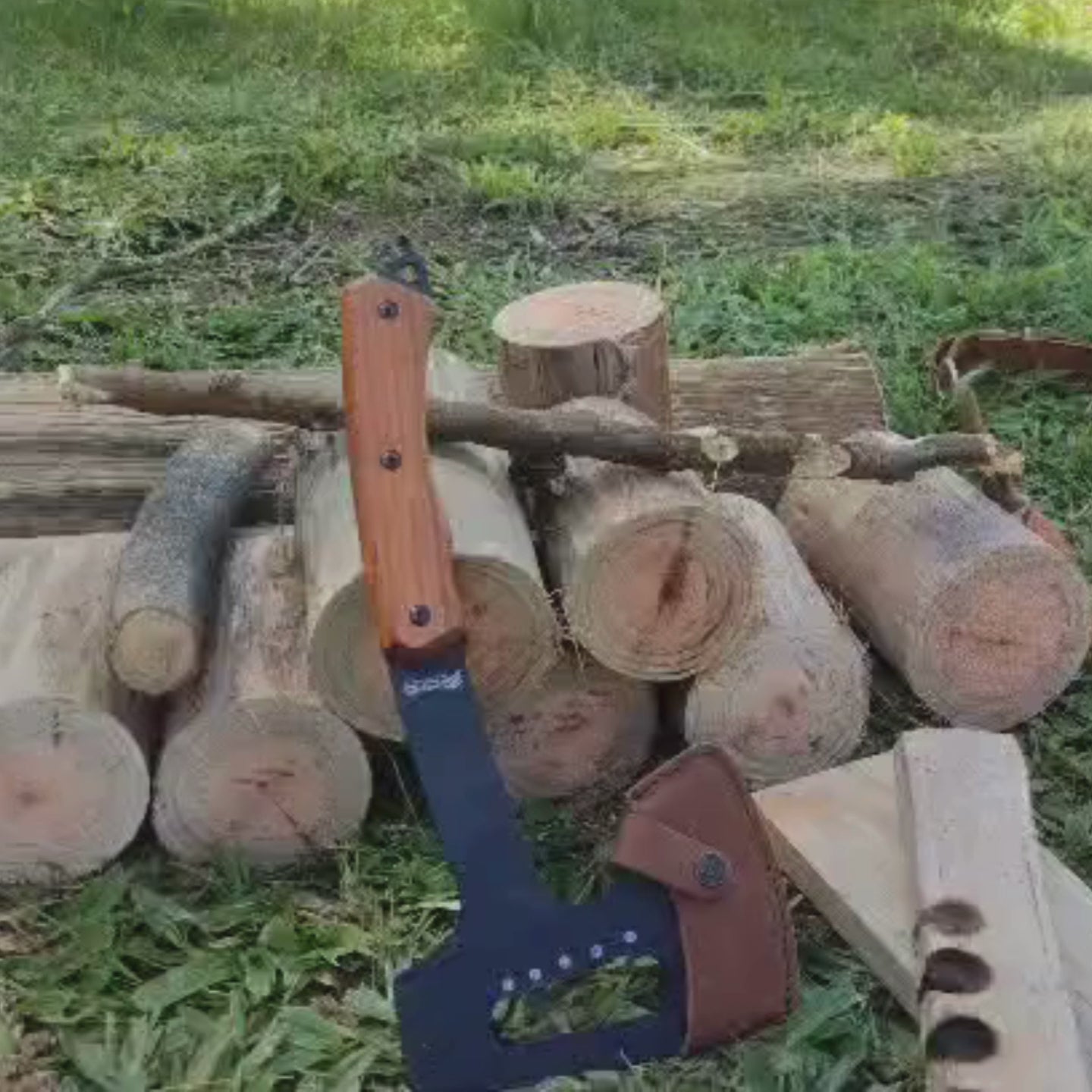 Machado Cimo Ax Carbono 90mm Preto Cabo Madeira Com Bainha - 4001/90 MAD-PT