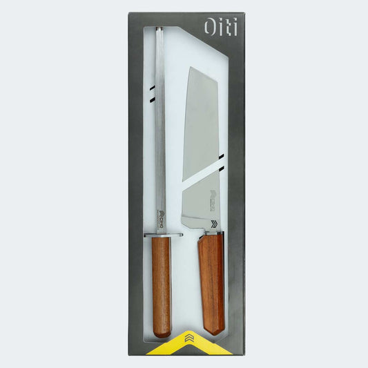 Kit Churrasco Oiti Brasa - Faca Santoku 8" 3003/8 e Chaira 10 - 3003/8 C2