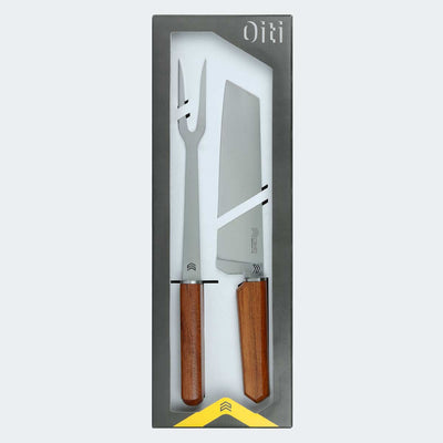 Kit Churrasco Oiti Brasa - Faca Santoku 8" 3003/8 e Garfo 9 - 3003/8 C1