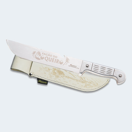 Facão Cimo 10” Inox Cabo Alumínio Com Bainha - Coqueiro - 1240/10 C/B