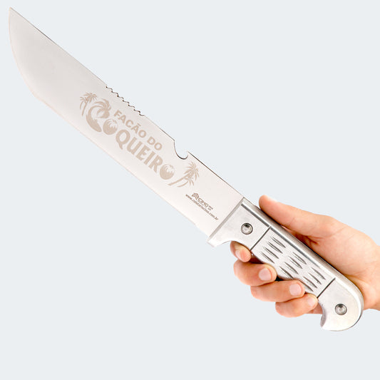 Facão Cimo 10” Inox Cabo Alumínio Com Bainha - Coqueiro - 1240/10 C/B