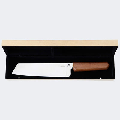 Faca Cimo Oiti Santoku 8” Inox Cabo Madeira Com Estojo - 3003/8 E