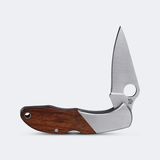 Canivete Cimo Heeler 3 Inox Full Flat Cabo Madeira Com Clip - 9440/3-MAD FF