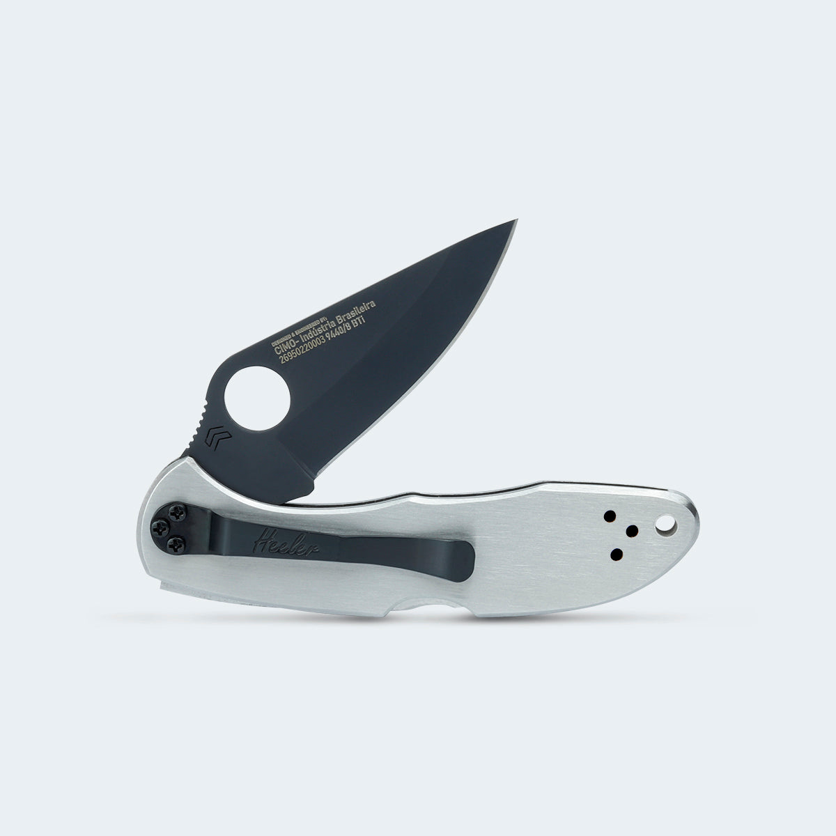 Canivete Heeler 8 Black Titanium com Clip | Cutelaria CIMO – Cimo